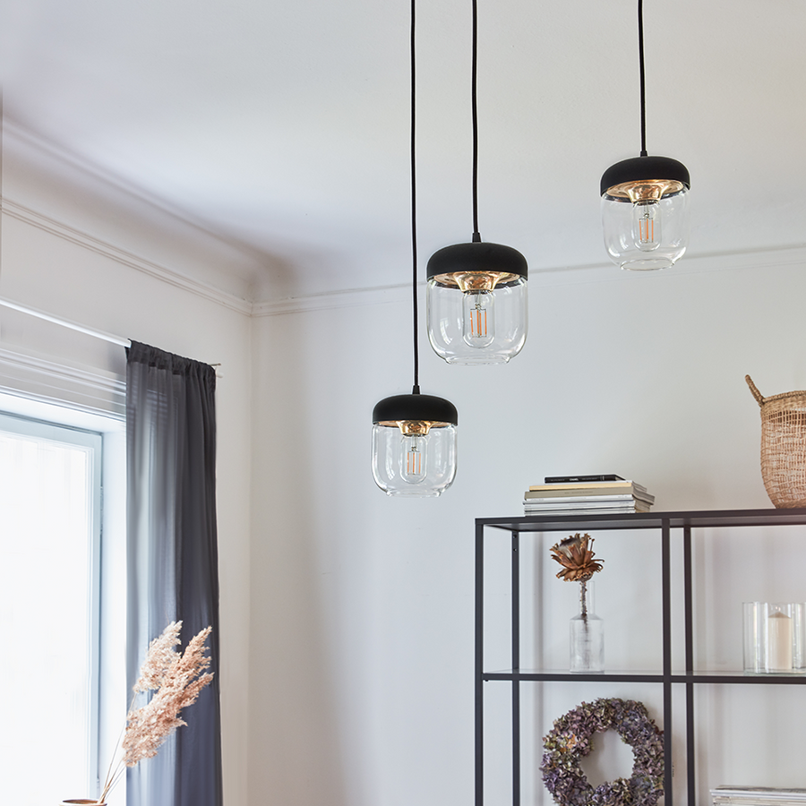 UMAGE 北欧 Acorn black/polished steel① Acorn_black_polishedbrass_900x